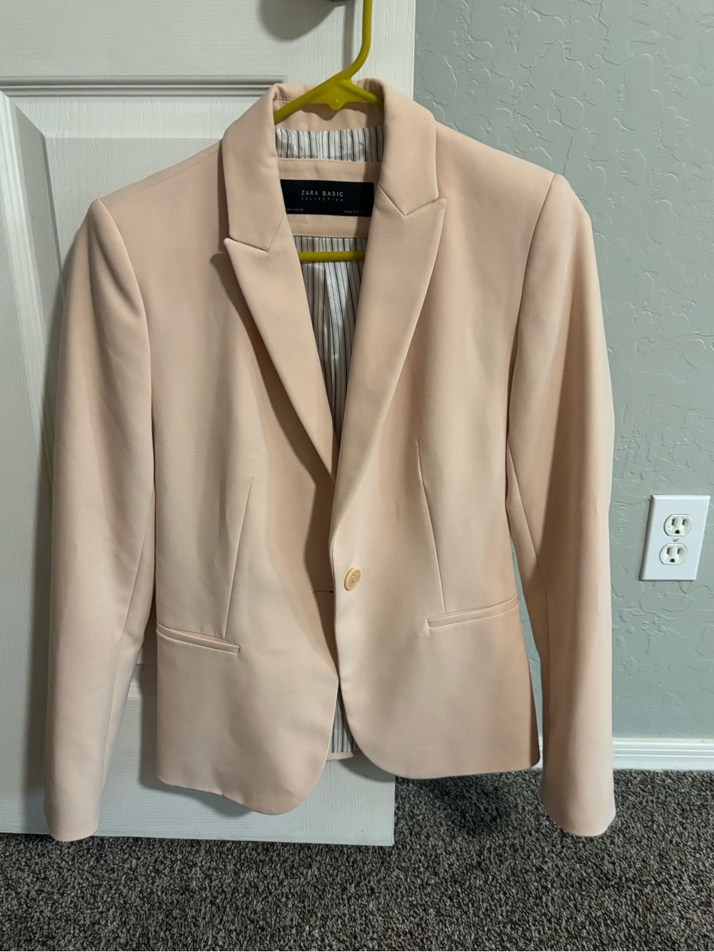Zara Soft Pink Tailored Single-Button Blazer and Pants